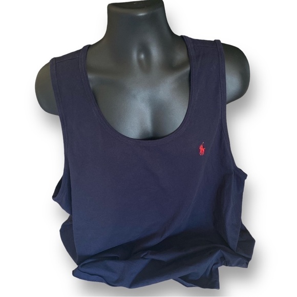 POLO RALPH LAUREN Washed Vintage Jersey Tank Men’s Size XXL TTG Blue EUC - Picture 1 of 12